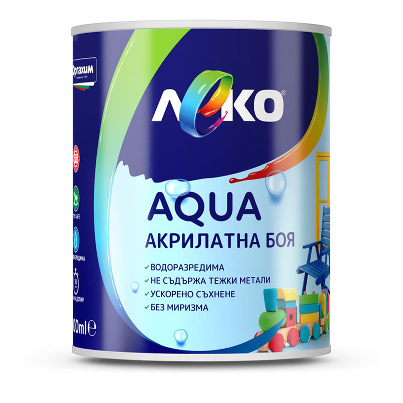 Leko Aqua acrylic gloss paint, edelweiss, 600 ml