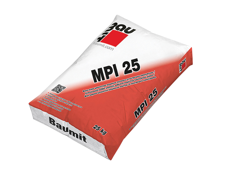Варо-циментова машинна мазилка Baumit MPI 25, 25 кг