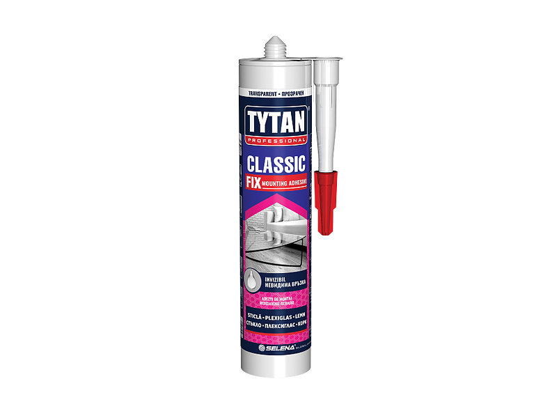 Монтажно лепило Tytan Classic Fix, прозрачно, 290 мл