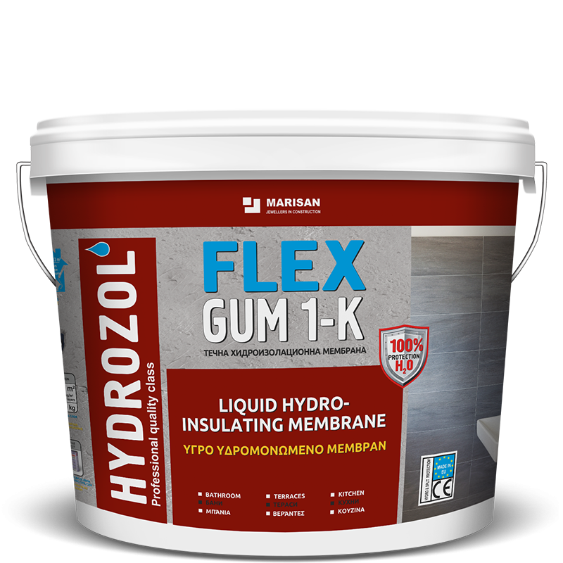 Течна хидроизолация Marisan HYDROZOL FLEX GUM 1-K, 20 кг