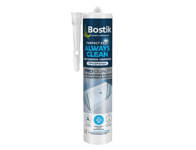 Bostik Always Clean sanitary silicone, transparent, 280 ml