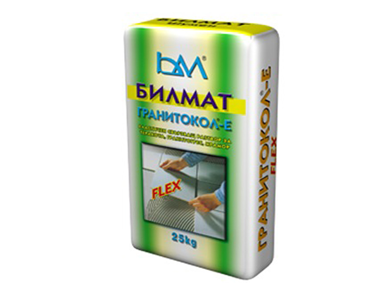 Bilmat Granitokol E Flex flexible tile adhesive, 25 kg