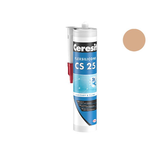 Ceresit CS 25 sanitary silicone, caramel, 280 ml