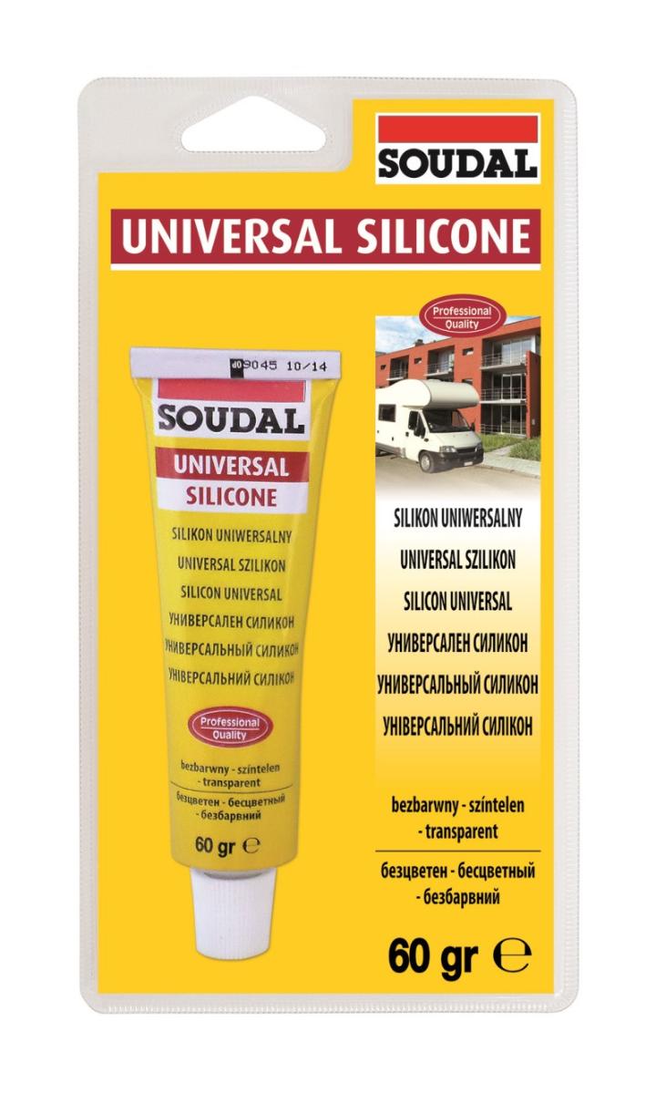Універсальний силікон Soudal, прозорий, 60 мл