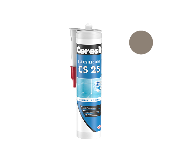 Sanitary silicone Ceresit CS 25, grey, 280 ml