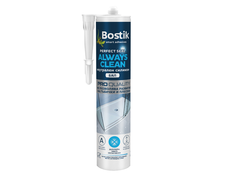 Bostik Always Clean sanitary silicone, white, 280 ml
