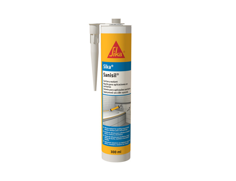 Sika Sanisil sanitary silicone sealant, white, 300 ml