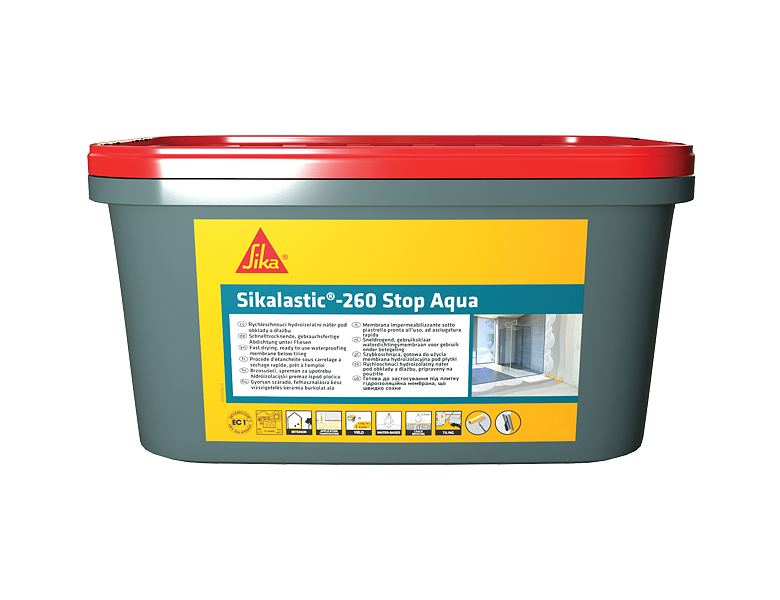 Еднокомпонентна хидроизолация Sika Sikalastic 260 Stop Aqua, 7 кг