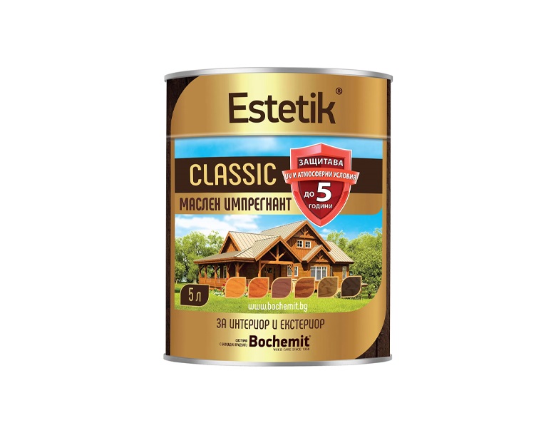 Маслено-алкиден импрегнант за дърво Bochemit Estetik Classic, бор, 1 л