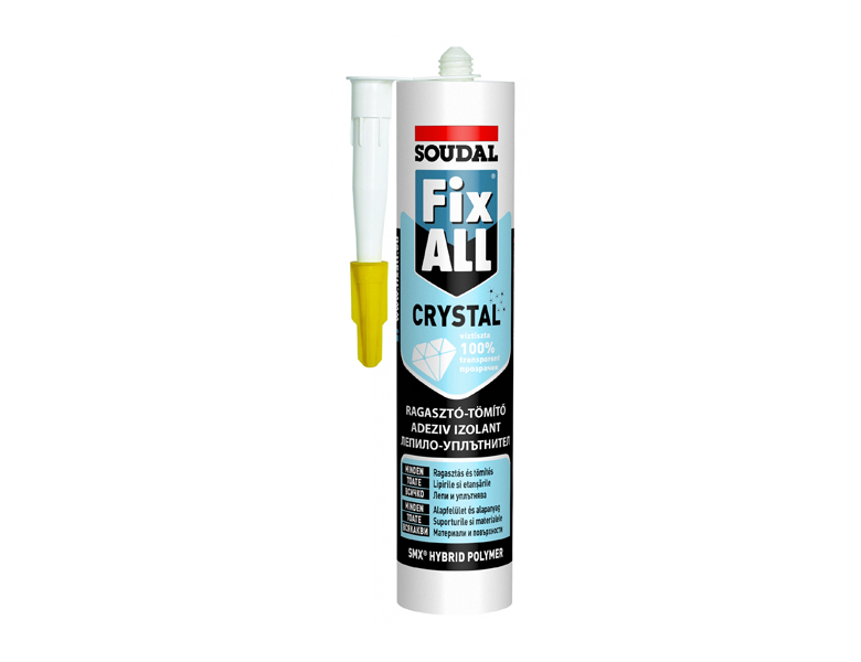 Прозорий монтажний клей Soudal FIX ALL CRYSTAL, 290 мл